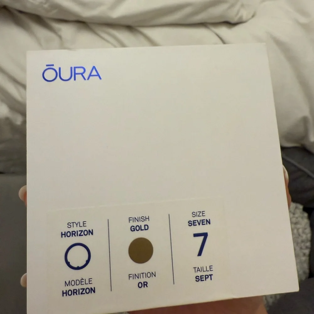 Oura Gold Smart Ring Sleek Wearable